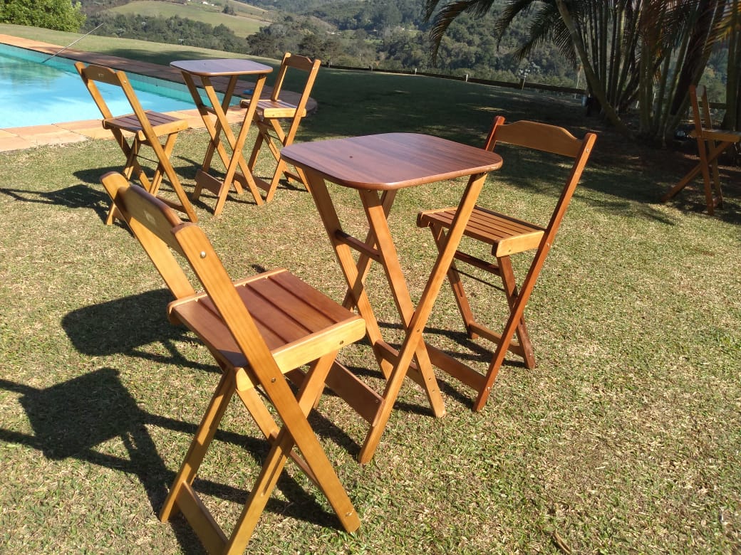 Cadeira Alta Bistrô Madeira