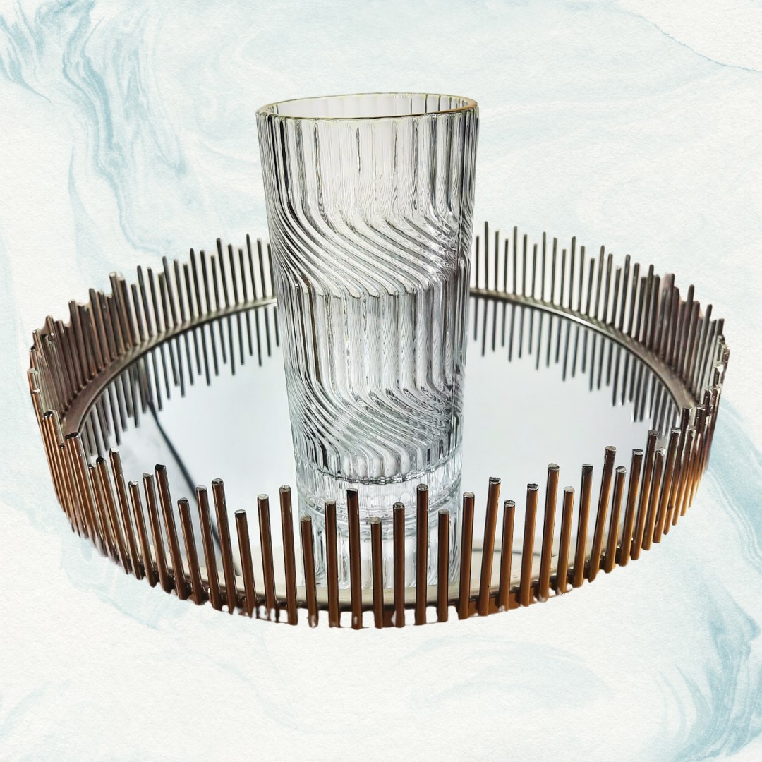 Bandeja Espelhada Redonda (17,5x3,3cm)