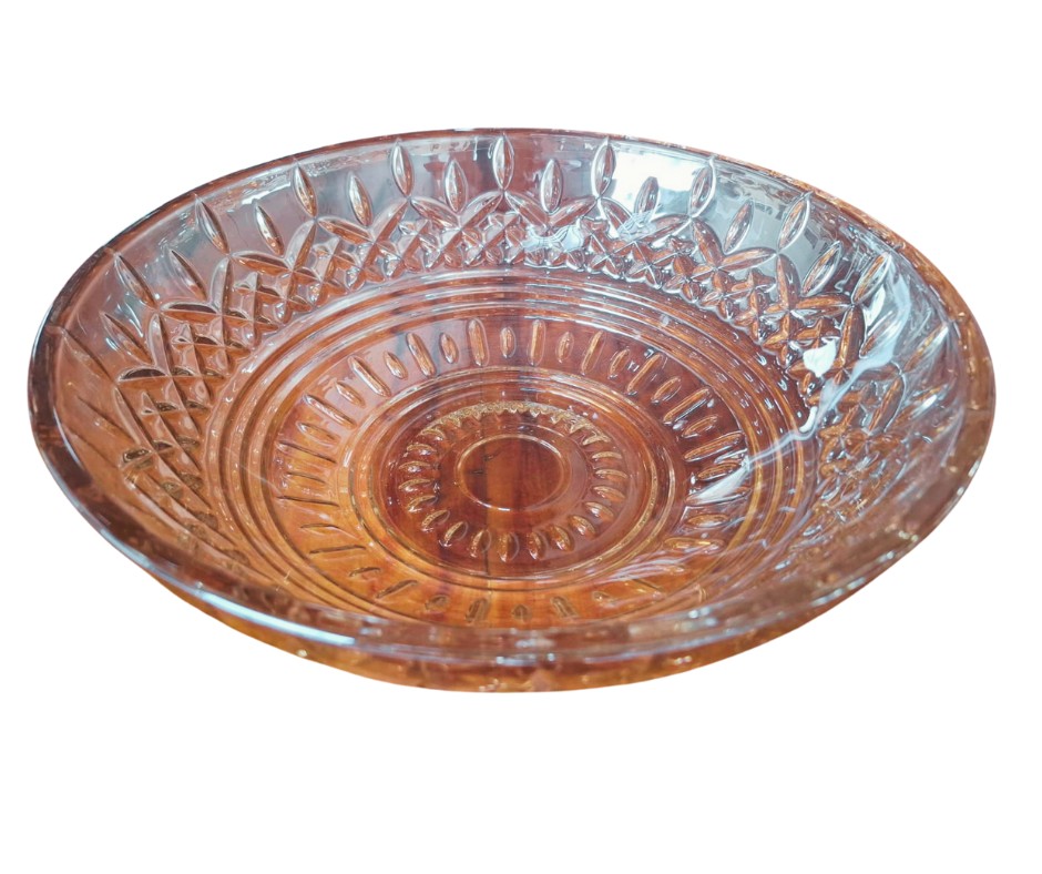 Centro de Mesa Âmbar Cristal 30x10cm