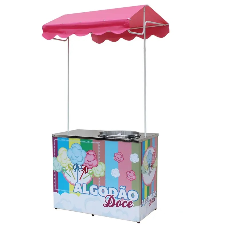 Kit Algodão Doce com Barraca (54cm prof., 1m largura, 80cm altura)