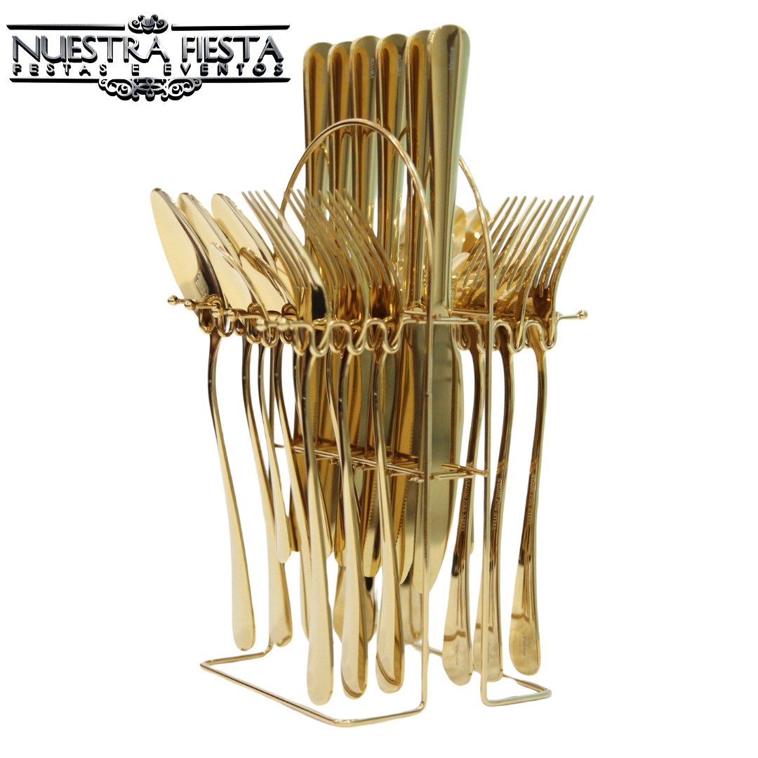 Talheres Dourados Mesa