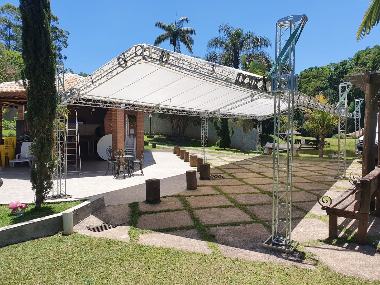 Tenda Box Truss Branca 4x20