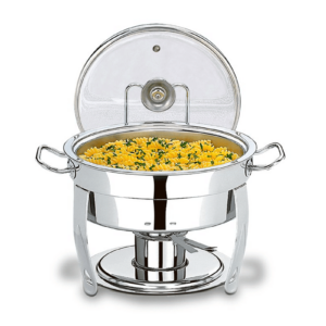 locação de rechaud redondo 4,5 litros com tampa de vidro tramontina