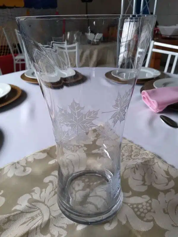 Aluguel de vaso de vidro transparente para decoração