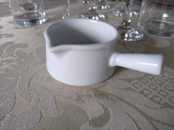Mini Panela Porcelana 100 ml Branca Couvert Schmidt