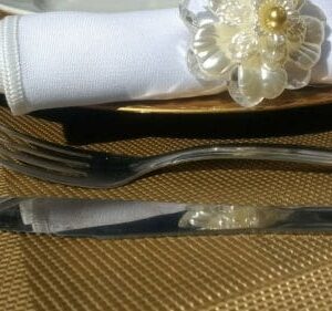 Locação de Guardanapos de tecido e talheres para festas