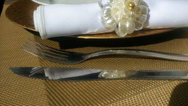 Locação de Guardanapos de tecido e talheres para festas