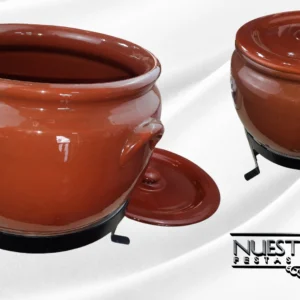 Aluguel de caçarola de barro com tampa para festas e eventos pela Nuestra Fiesta.