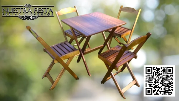 Aluguel de Cadeira de Madeira Dobrável