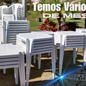 Locação de Cadeira Poltrona de Plástico Branco